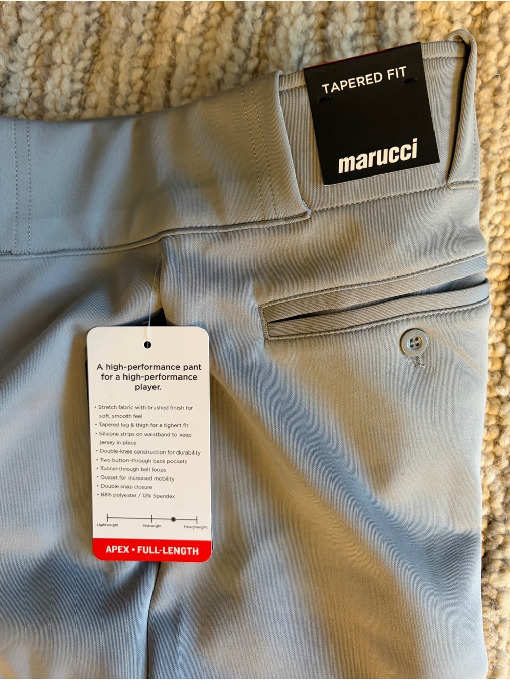 Marucci Men’s Baseball Pants in Light Gray size m
